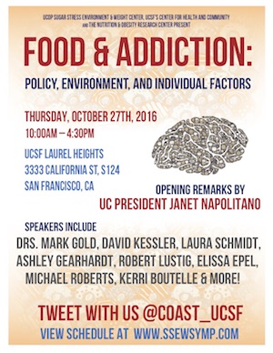 flyer for 2016 food and addiction symposium