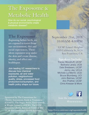 2018 symposium flyer for The Exposome and Metabolic Health